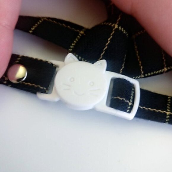 🍒 Gentleman's Plaid Bow or Tie Collar - Picture 5 of 9